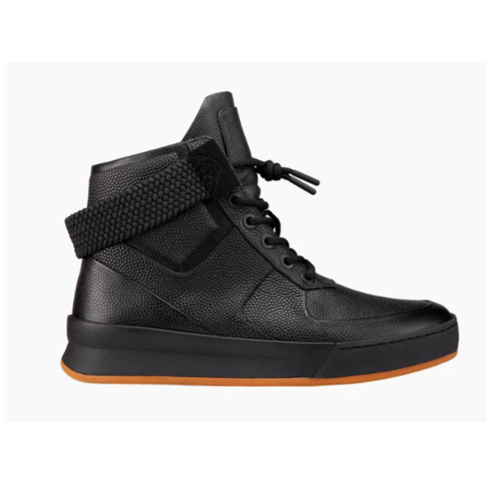 Magnus Alpha Men's sneaker High Top black on black calfskin leather size 9.5